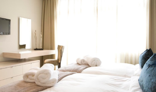 Extra large beds, desk & complimentary internet access